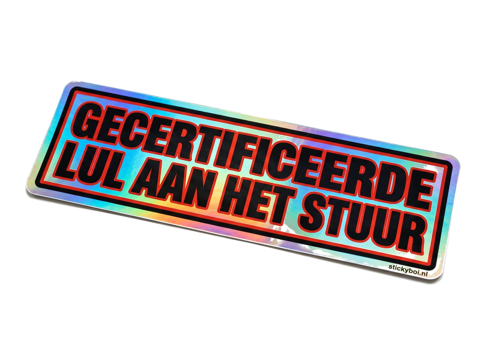 Gecertificeerde lul aan het stuur