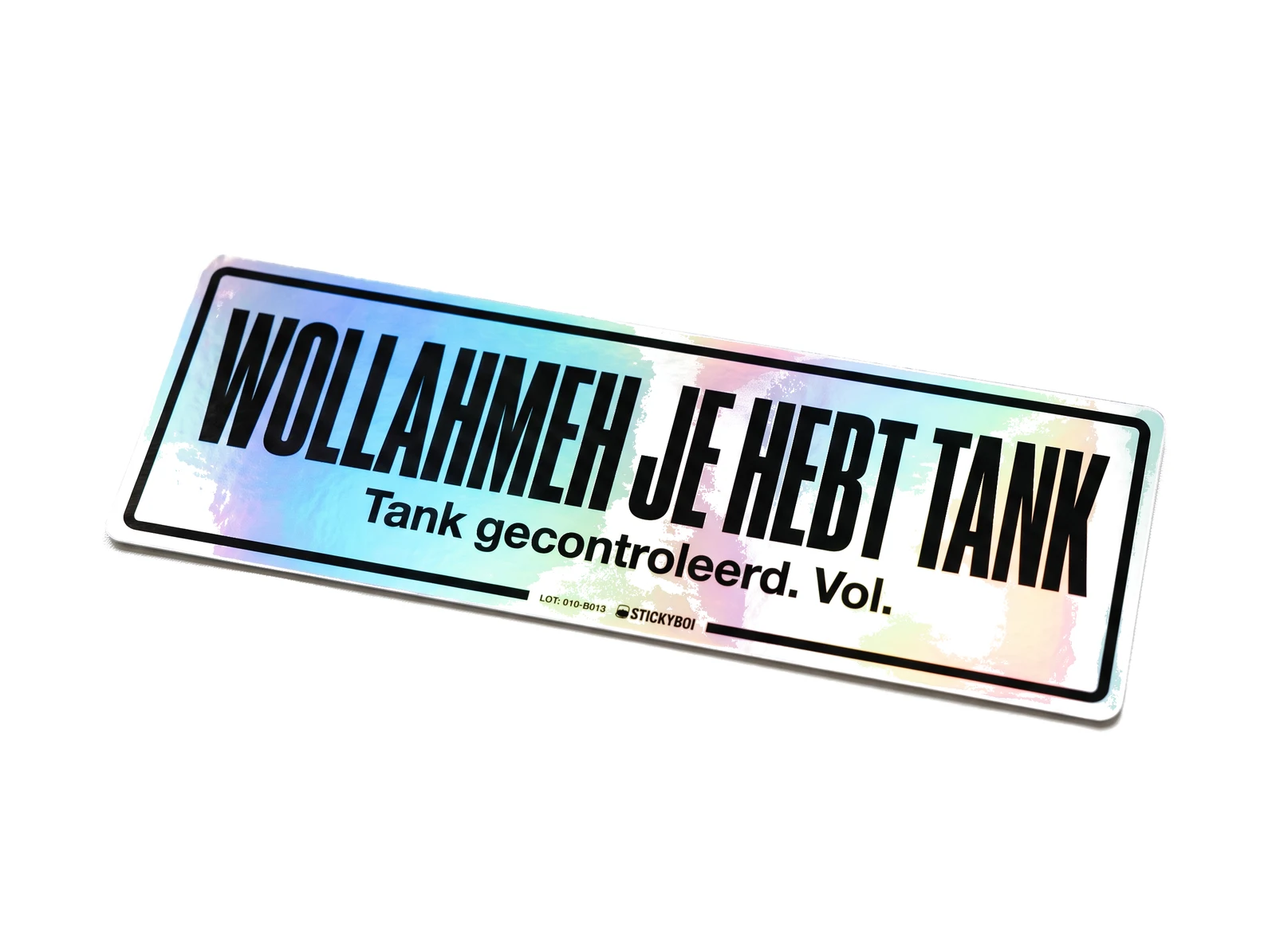 Wollahmeh je hebt tank